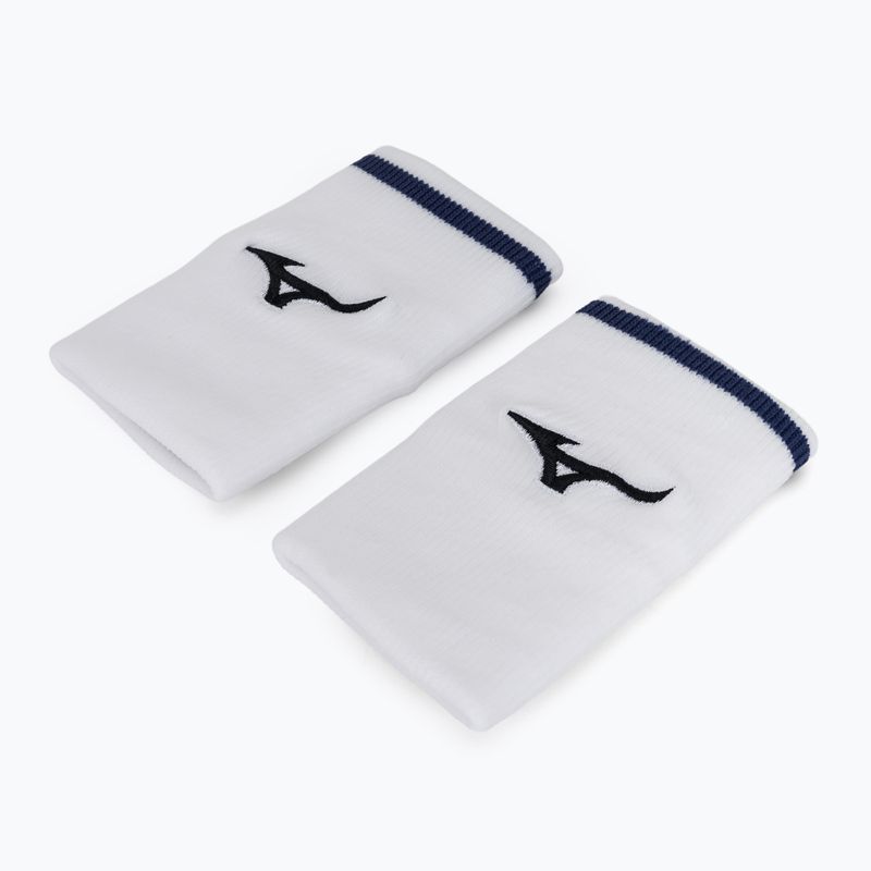 Náramek z froté Mizuno Wristband Long With Line 6P white/estate blue 2