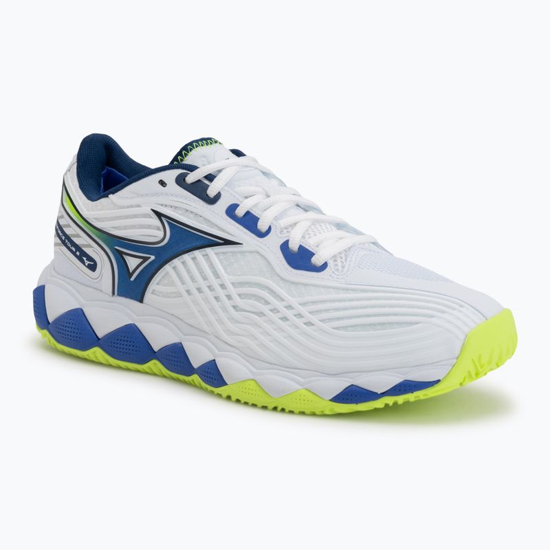 Tenisové boty Mizuno Wave Enforce Tour 2 CC white/dazzling blue/lightning