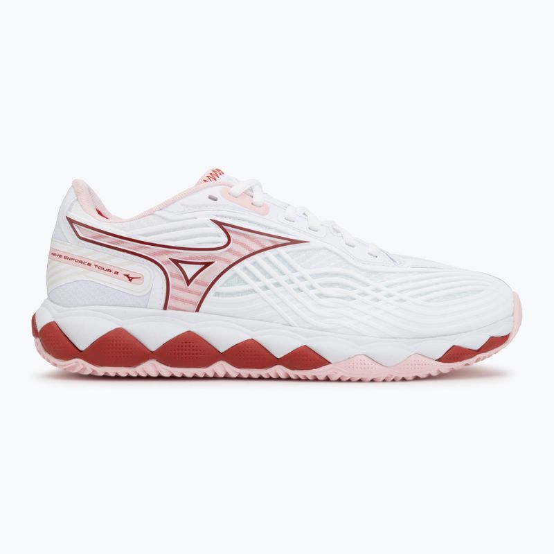 Dámské tenisové boty Mizuno Wave Enforce Tour 2 CC white/pinkesque/barbados/cherry 2