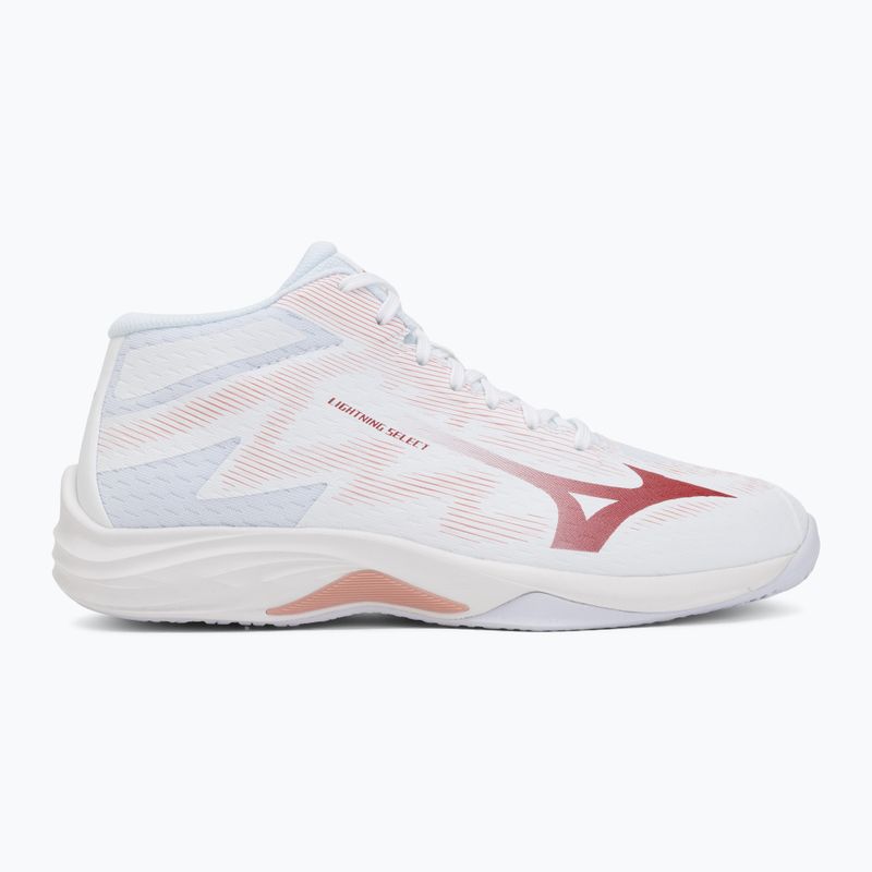 Dámské volejbalové boty Mizuno Lightning Select Mid white/rose elegance/lava falls 2
