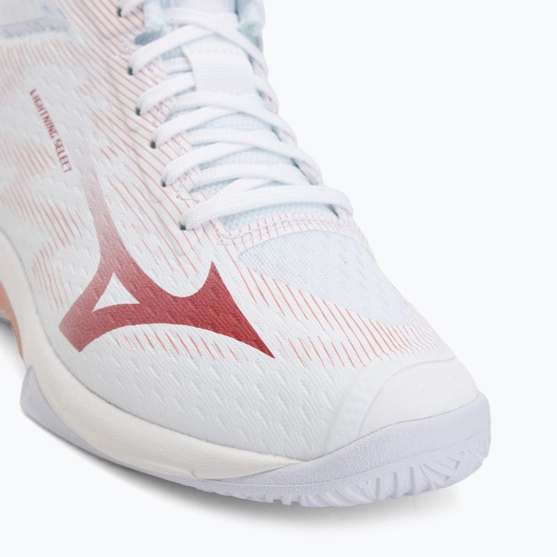 Dámské volejbalové boty Mizuno Lightning Select Mid white/rose elegance/lava falls 7