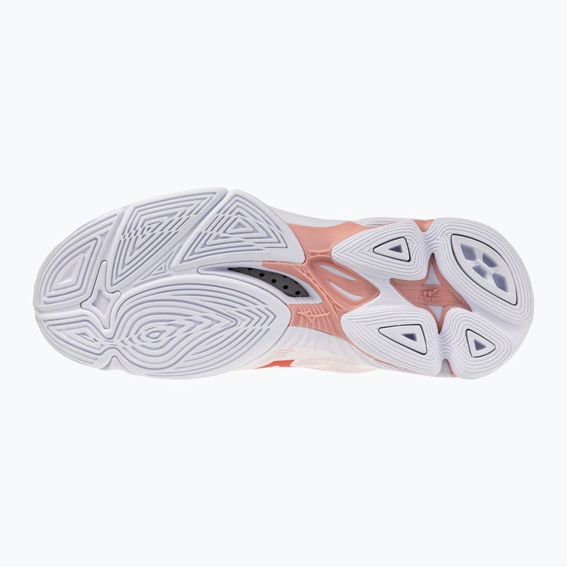 Dámské boty na volejbal Mizuno Wave Lightning Pro Mid white/rose elegance/lava falls 2