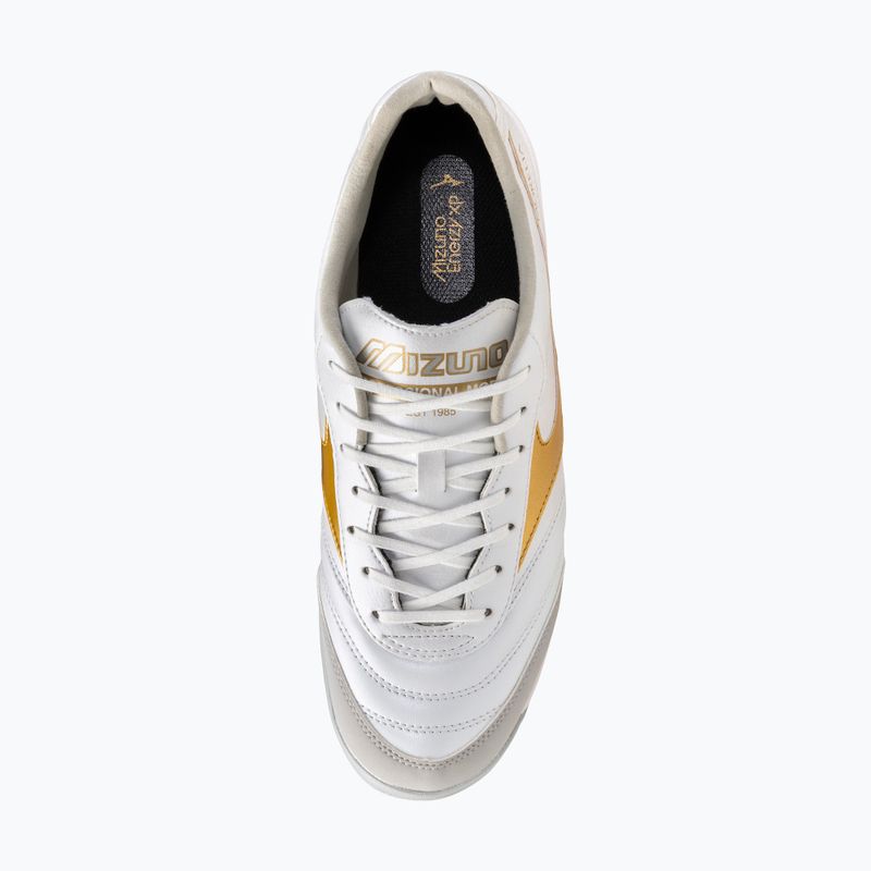 Kopačky Mizuno Morelia Sala Pro TF white/football gold/galaxy silver 5
