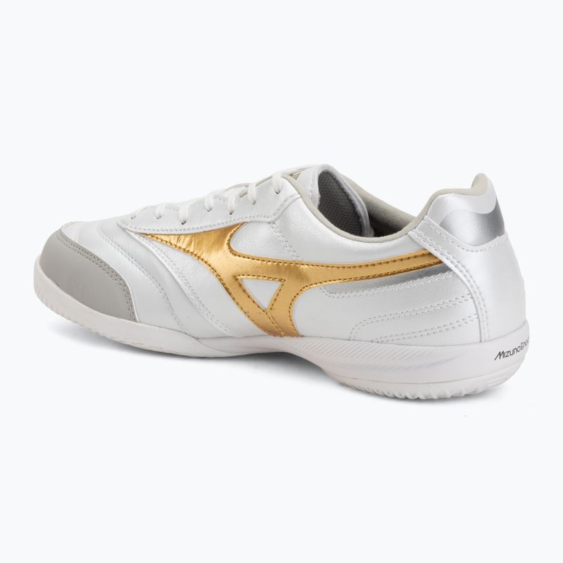 Kopačky Mizuno Morelia Sala Pro IN white/football gold/galaxy silver 3