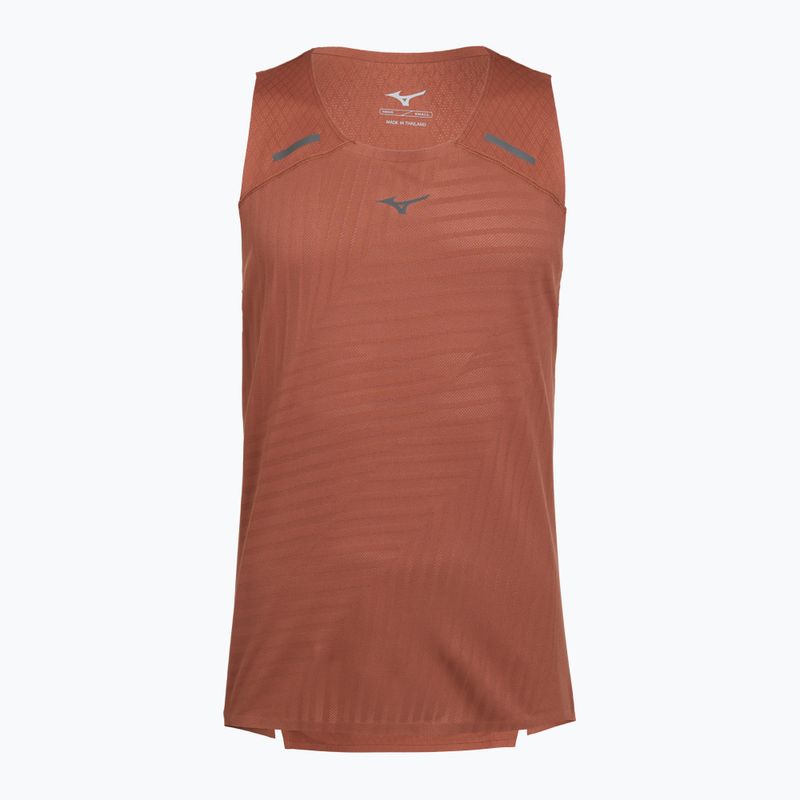 Pánské běžecké tričko Mizuno Tech Light Tank copper brown