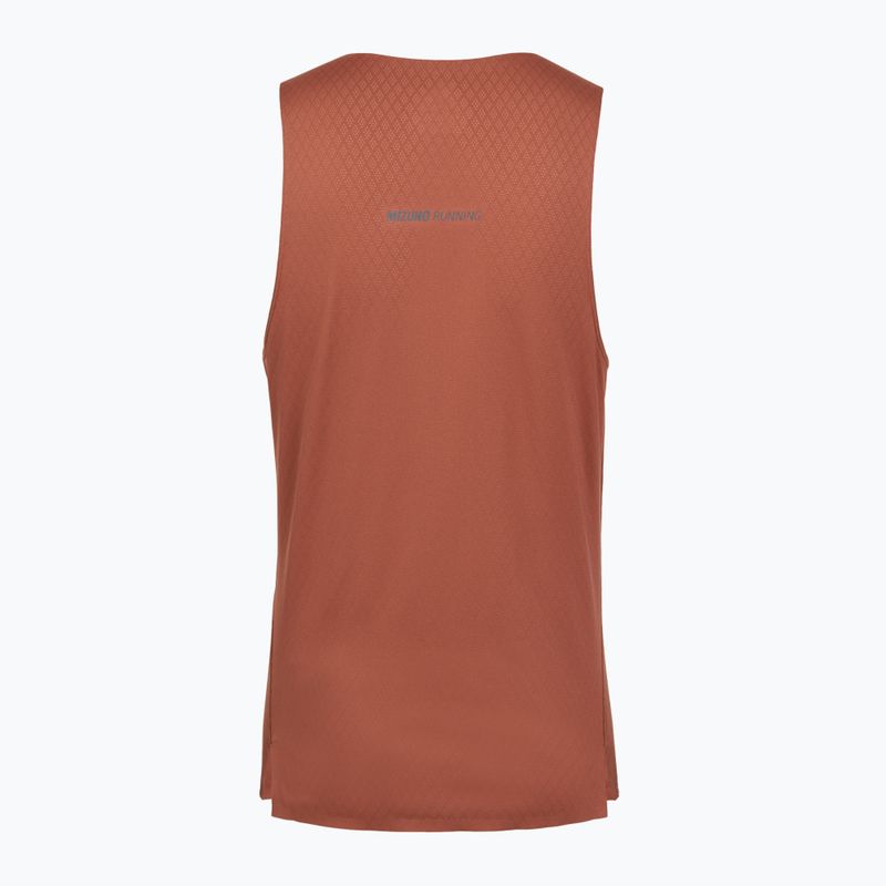 Pánské běžecké tričko Mizuno Tech Light Tank copper brown 2