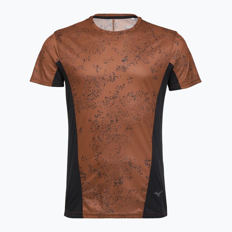 Pánské běžecké tričko Mizuno Active DryAeroFlow Graphic copper brown