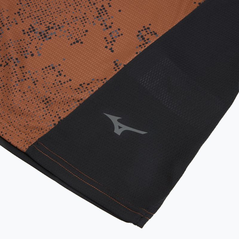 Pánské běžecké tričko Mizuno Active DryAeroFlow Graphic copper brown 3