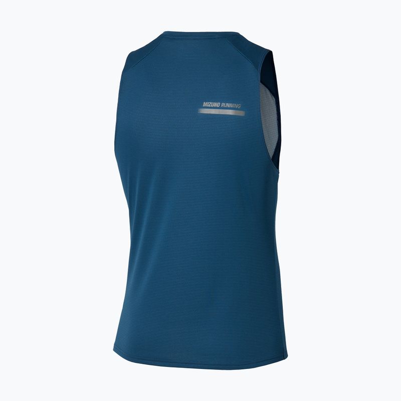 Pánské běžecké tílko Mizuno Active DryAeroFlow Graphic Tank Top estate blue 2