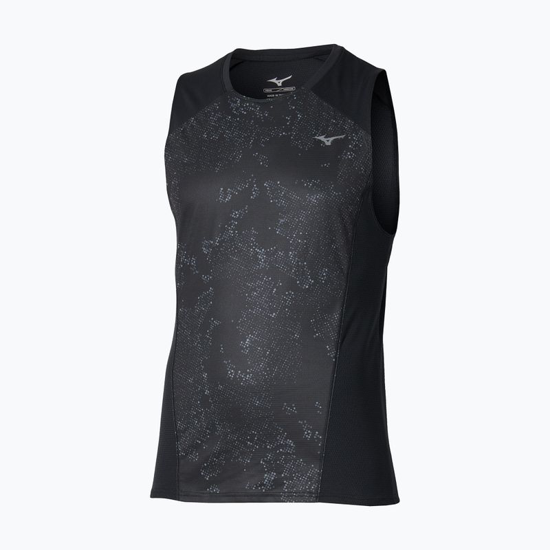 Pánské běžecké tílko Mizuno Active DryAeroFlow Graphic Tank Top black/gray 2