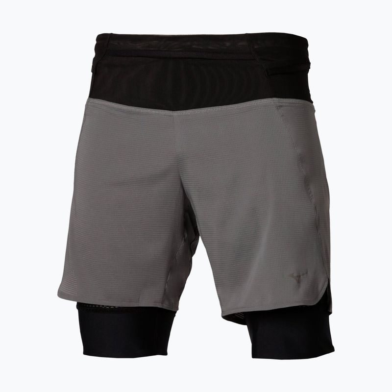 Pánské běžecké šortky Mizuno Trail Multipocket 2in1 lava smoke 3