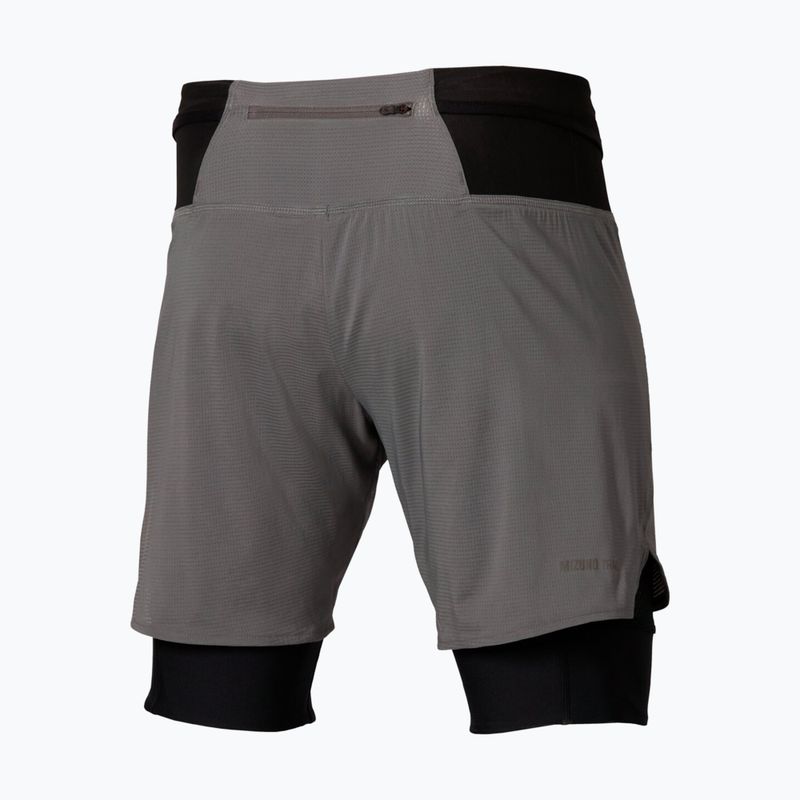 Pánské běžecké šortky Mizuno Trail Multipocket 2in1 lava smoke 4
