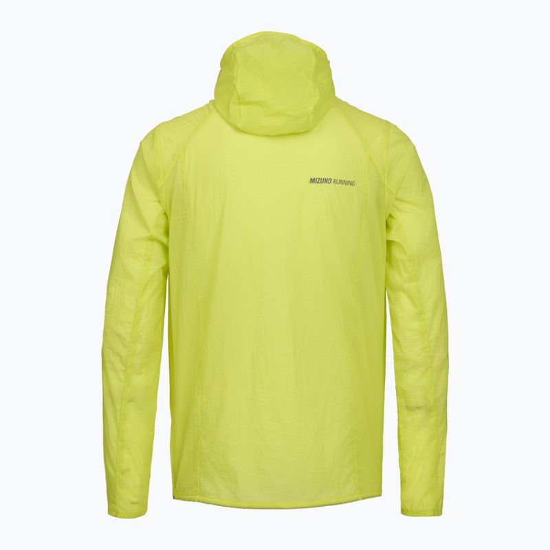 Pánská běžecká bunda Mizuno Tech Light Hooded lightning yellow 2