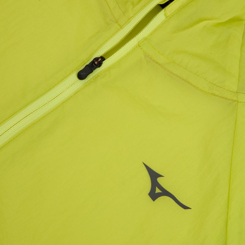 Pánská běžecká bunda Mizuno Tech Light Hooded lightning yellow 3