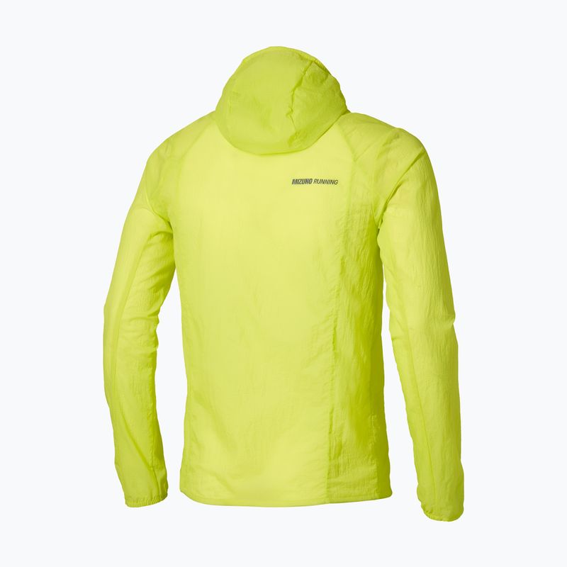 Pánská běžecká bunda Mizuno Tech Light Hooded lightning yellow 2