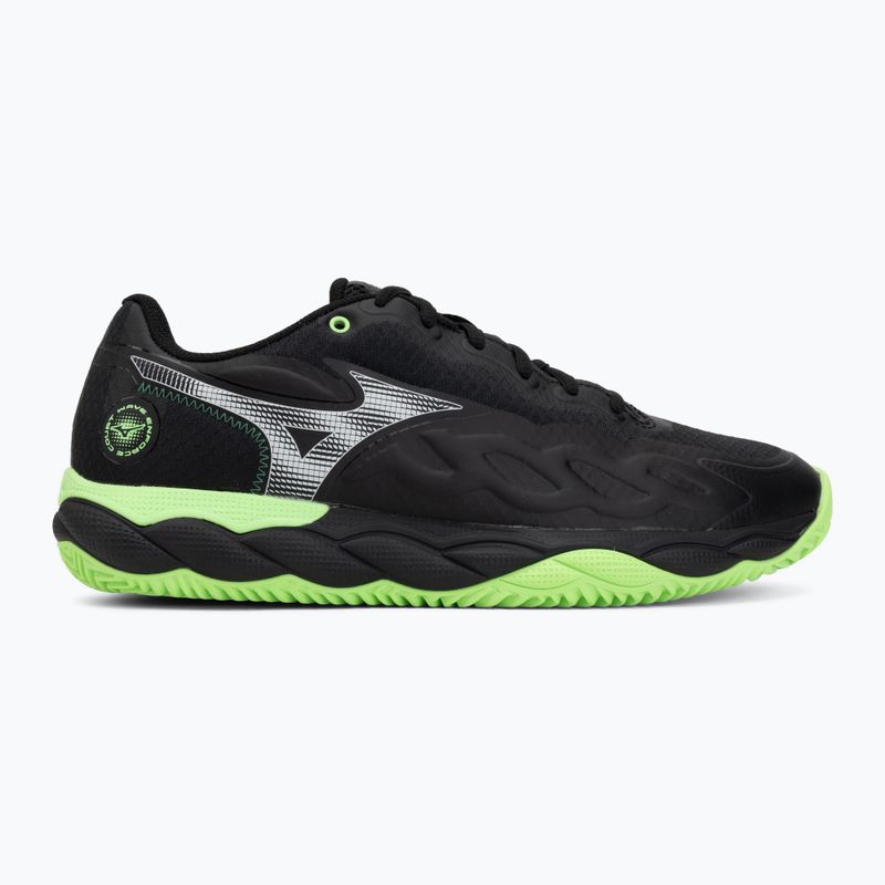 Boty na padel Mizuno Wave Enforce Court Padel black/foliage green/glowing ap 2
