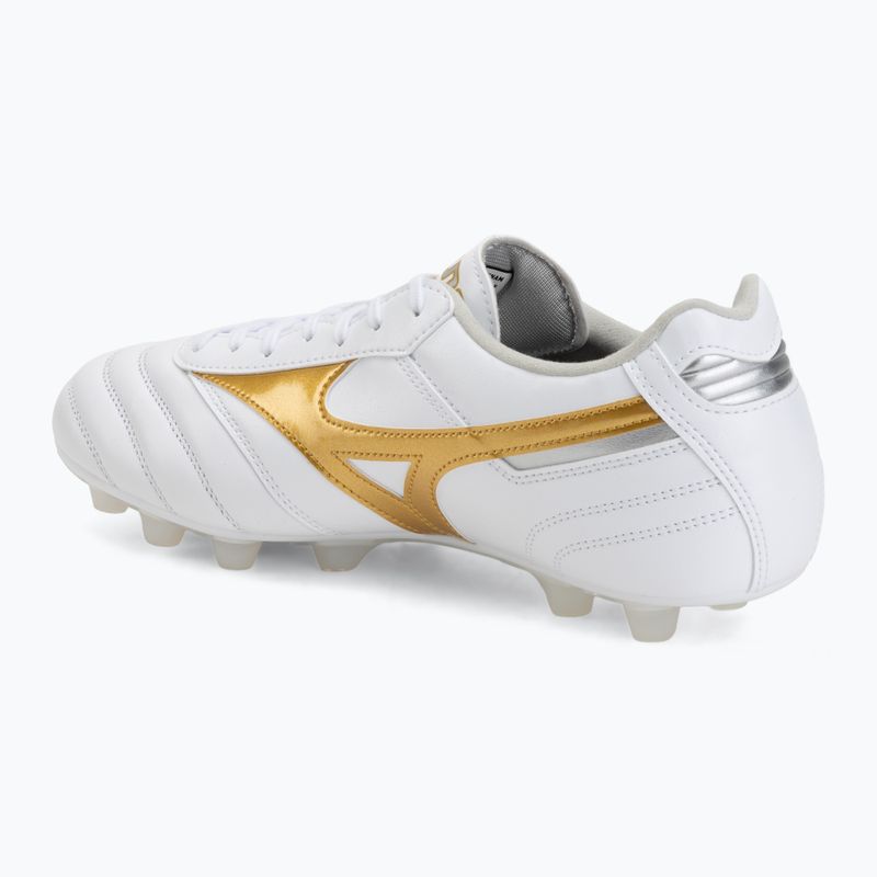 Kopačky Mizuno Morelia II Pro FG white/football gold/galaxy silver 3