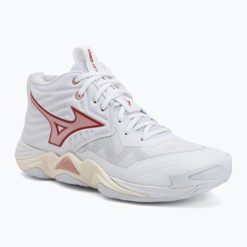 Dámské volejbalové boty Mizuno Wave Momentum Elite Mid white/rose elegance/lava falls