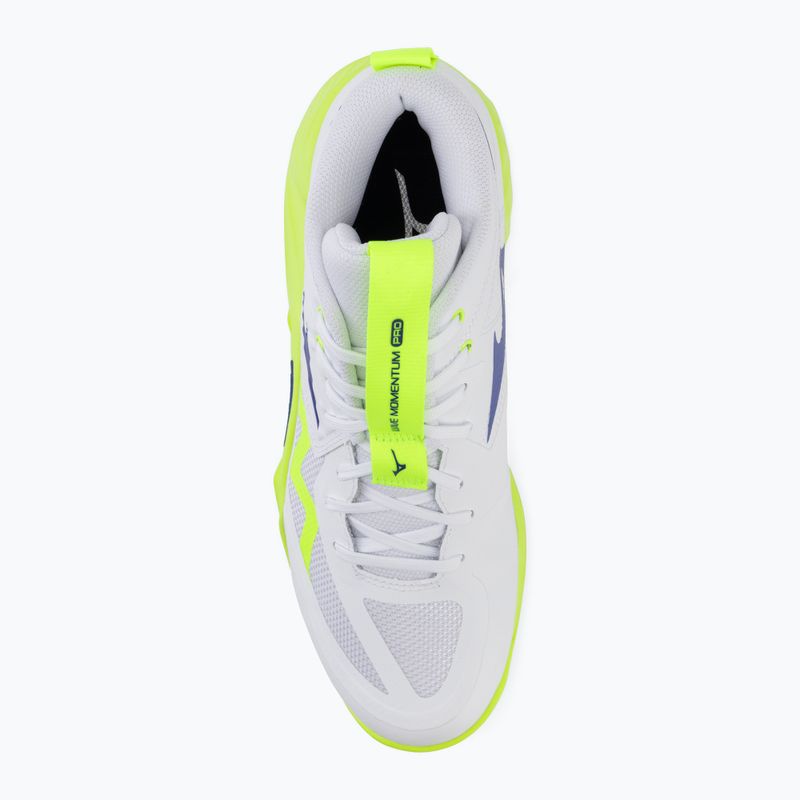 Volejbalové boty Mizuno Wave Momentum Pro Mid white/lightning yellow/dazzling blue 5