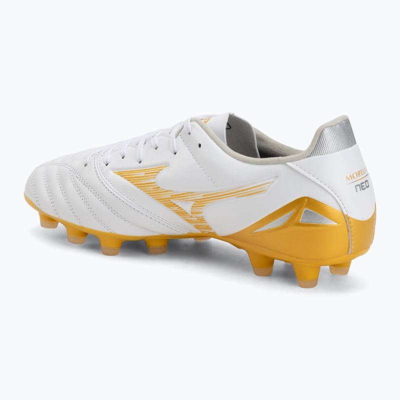 Kopačky Mizuno Morelia Neo IV Pro FG white/mp gold/cool gray 3c 3