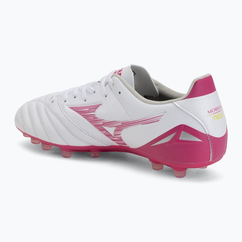 Kopačky Mizuno Morelia Neo IV Pro AG white/fuchsia purple/fuchsia purple 3