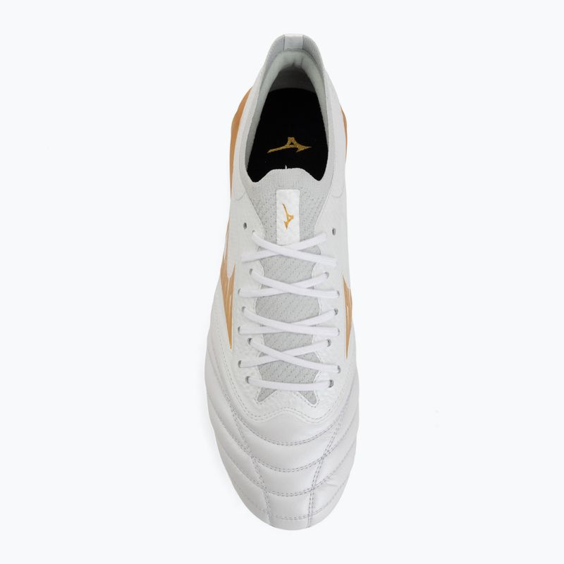 Kopačky Mizuno Morelia Neo IV Beta Elite FG white/mp gold/cool gray 3c 5