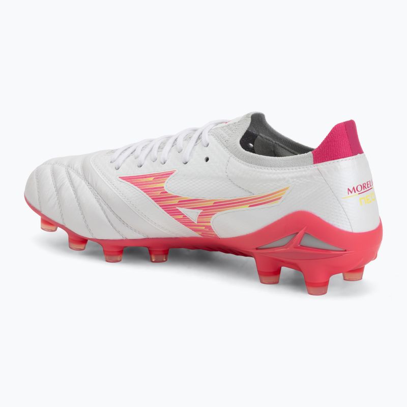 Kopačky Mizuno Morelia Neo IV Beta Elite FG white/pink tetra/fuchsia purple 3