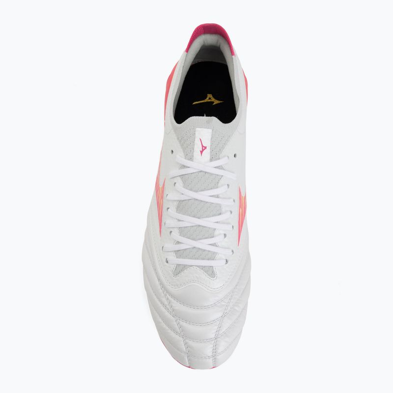 Kopačky Mizuno Morelia Neo IV Beta Elite FG white/pink tetra/fuchsia purple 5