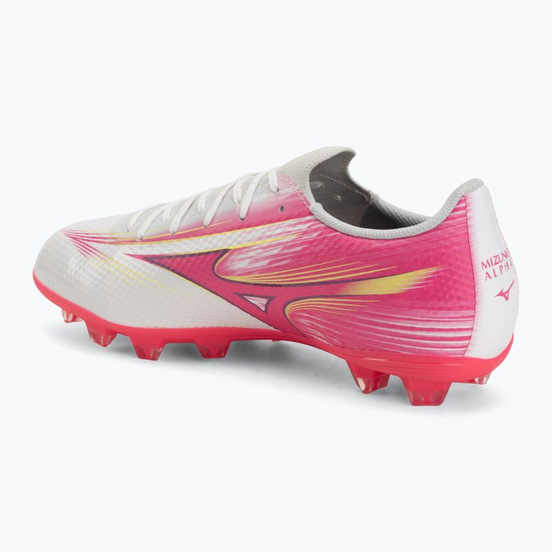 Kopačky Mizuno Alfa III Select FG white/fuchsia purple 3