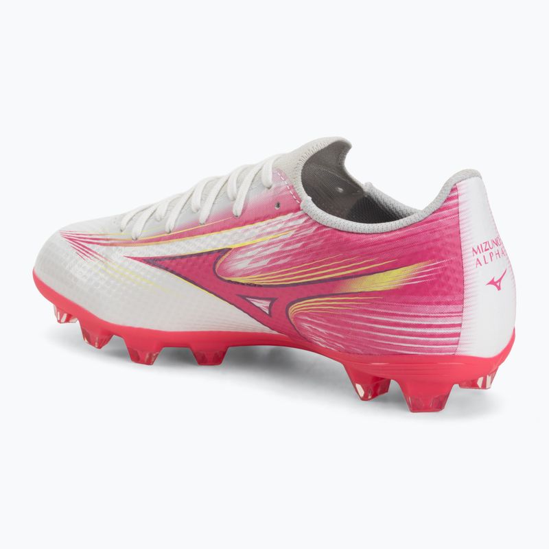 Dětské kopačky Mizuno Alfa III Select Jr FG white/fuchsia purple 3