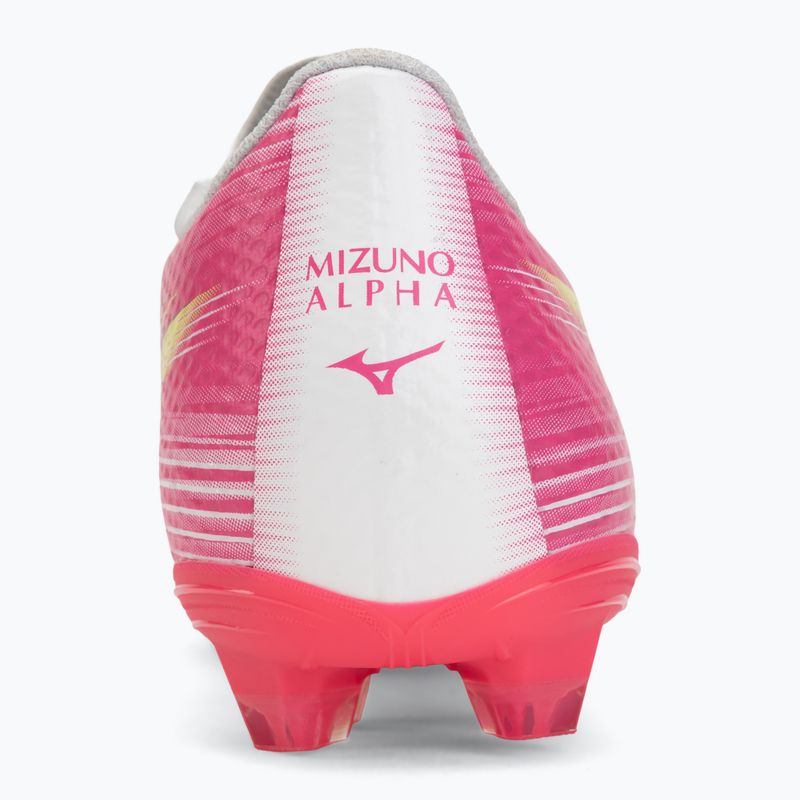 Dětské kopačky Mizuno Alfa III Select Jr FG white/fuchsia purple 6