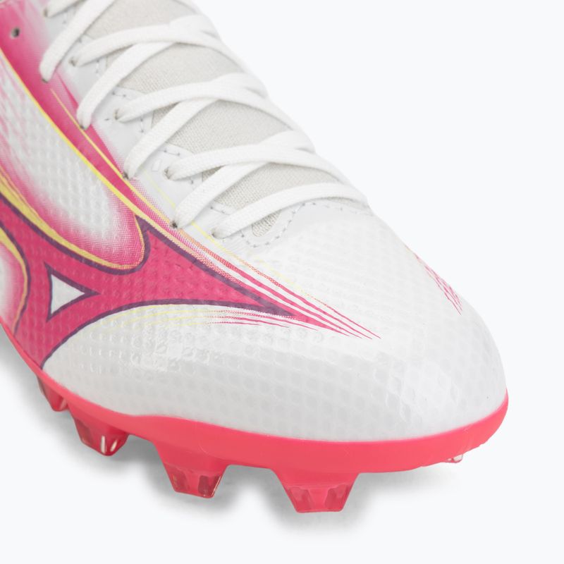 Dětské kopačky Mizuno Alfa III Select Jr FG white/fuchsia purple 7