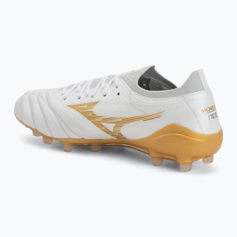 Kopačky Mizuno Morelia Neo IV Beta Elite AG white/mp gold/cool gray 3c 3