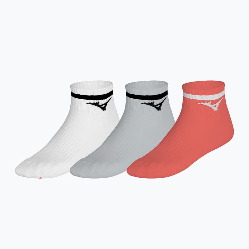 Ponožky Mizuno Training With Line white/cloudspace/lava orange 8