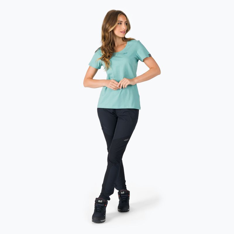 Dámské trekingové tričko Rab Stance Mountain Peak zelené QCB-67 2