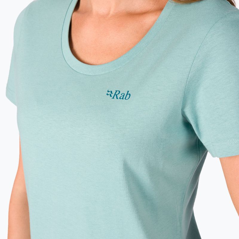 Dámské trekingové tričko Rab Stance Mountain Peak zelené QCB-67 4