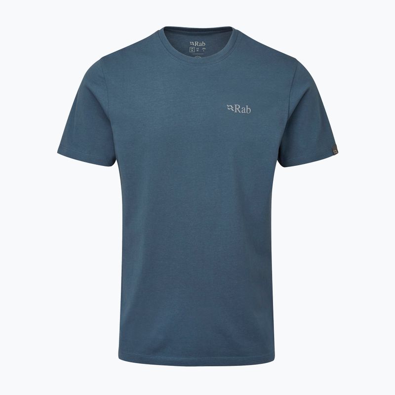 Pánské trekové tričko Rab Stance Mountain Peak modrý QCB-66 4