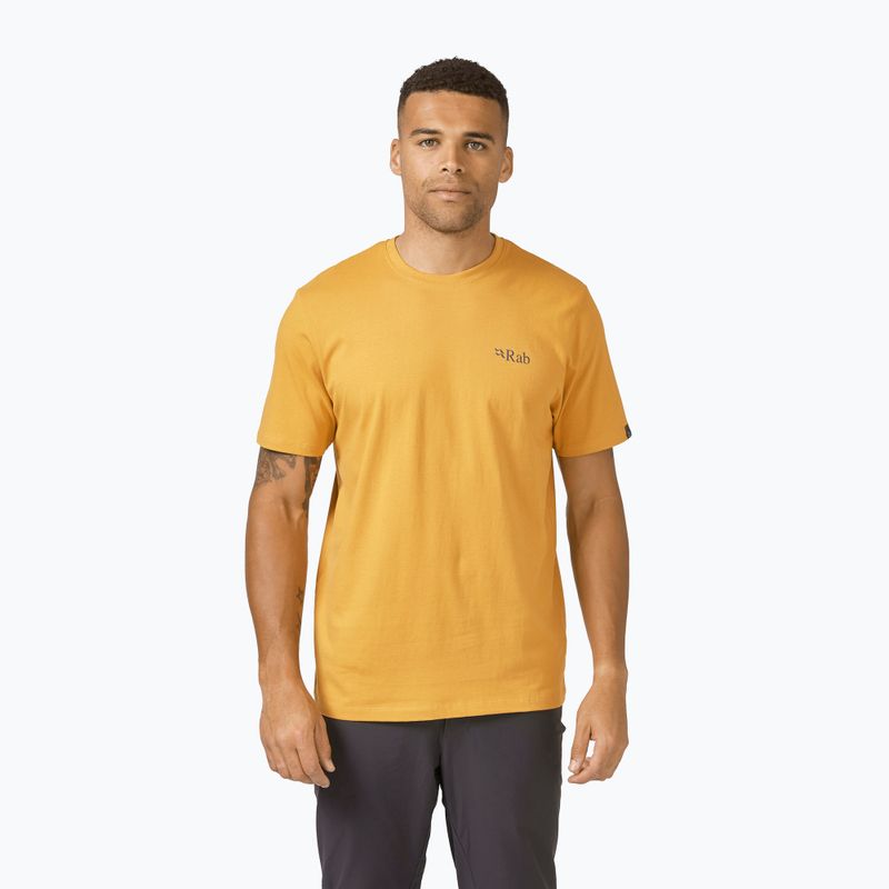 Pánské trekové tričko Rab Stance Mountain Peak sahara QCB-66