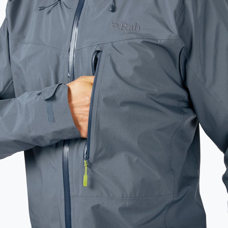 Pánská nepromokavá bunda Rab Latok Paclite Plus modrý QWH-55 8