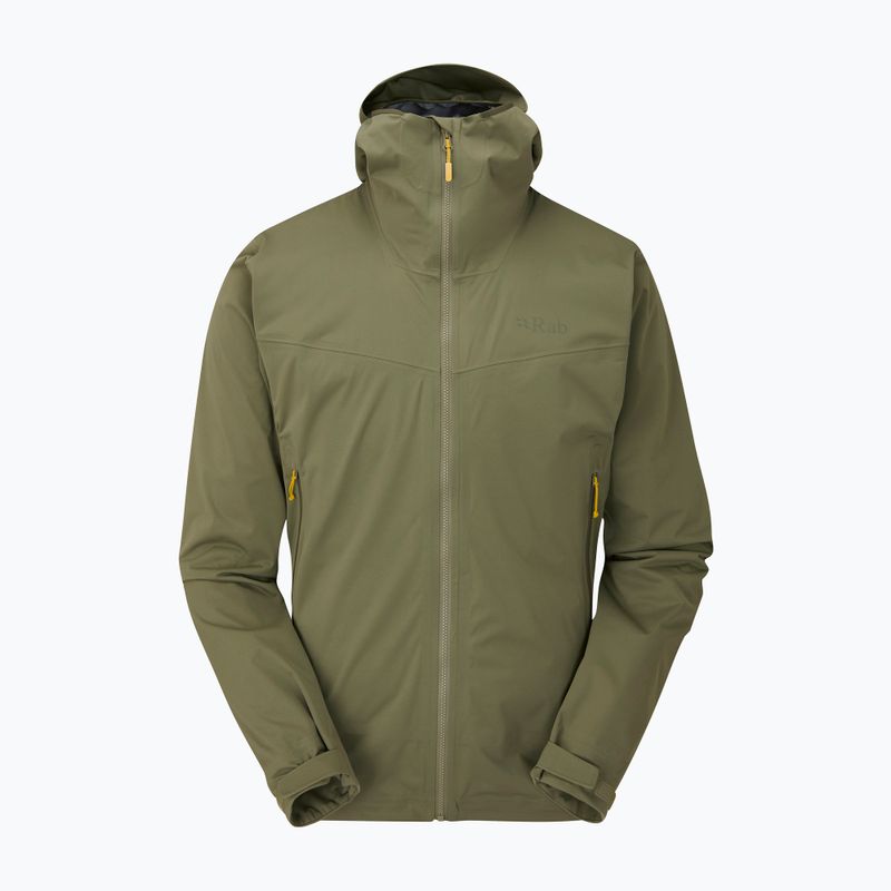 Pánská nepromokavá bunda Rab Kinetic 2.0 khaki QWG-74 8