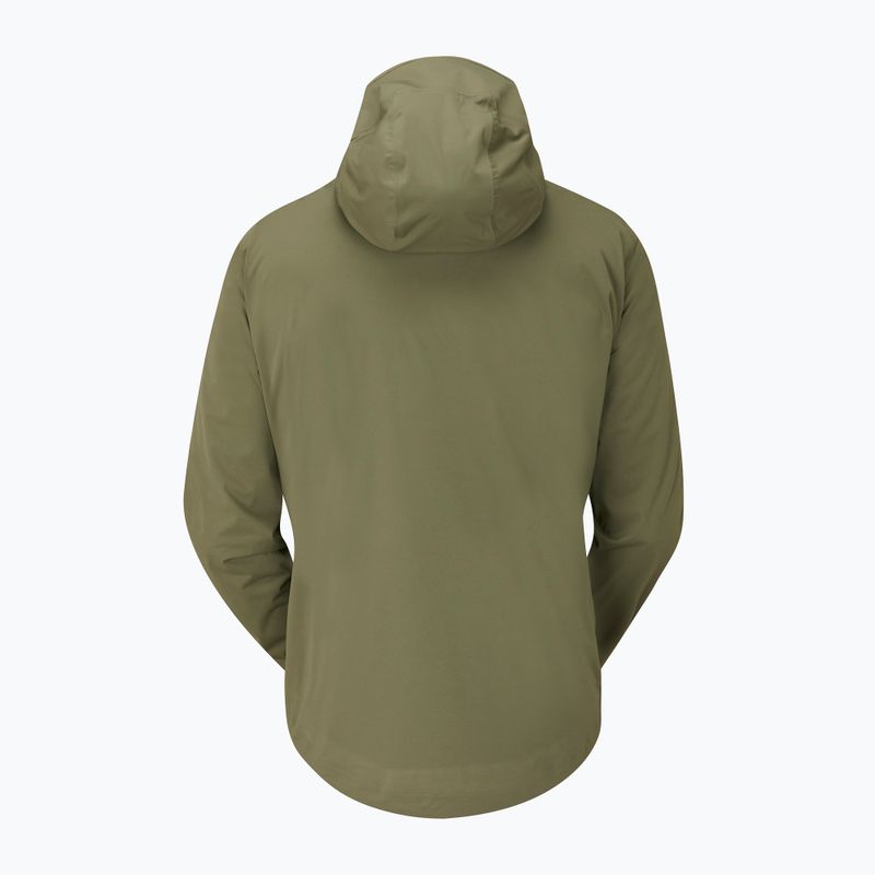 Pánská nepromokavá bunda Rab Kinetic 2.0 khaki QWG-74 9