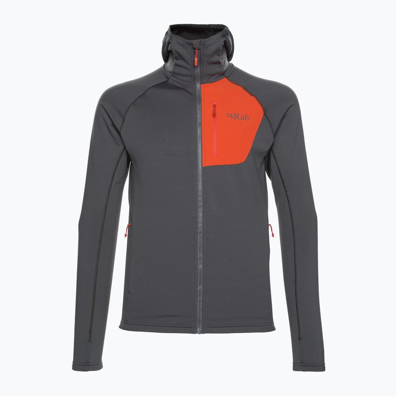 Pánská mikina Rab Superflux Hoody graphene/firecracker 5