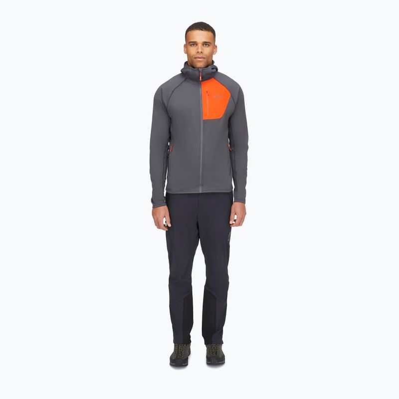 Pánská mikina Rab Superflux Hoody graphene/firecracker 4