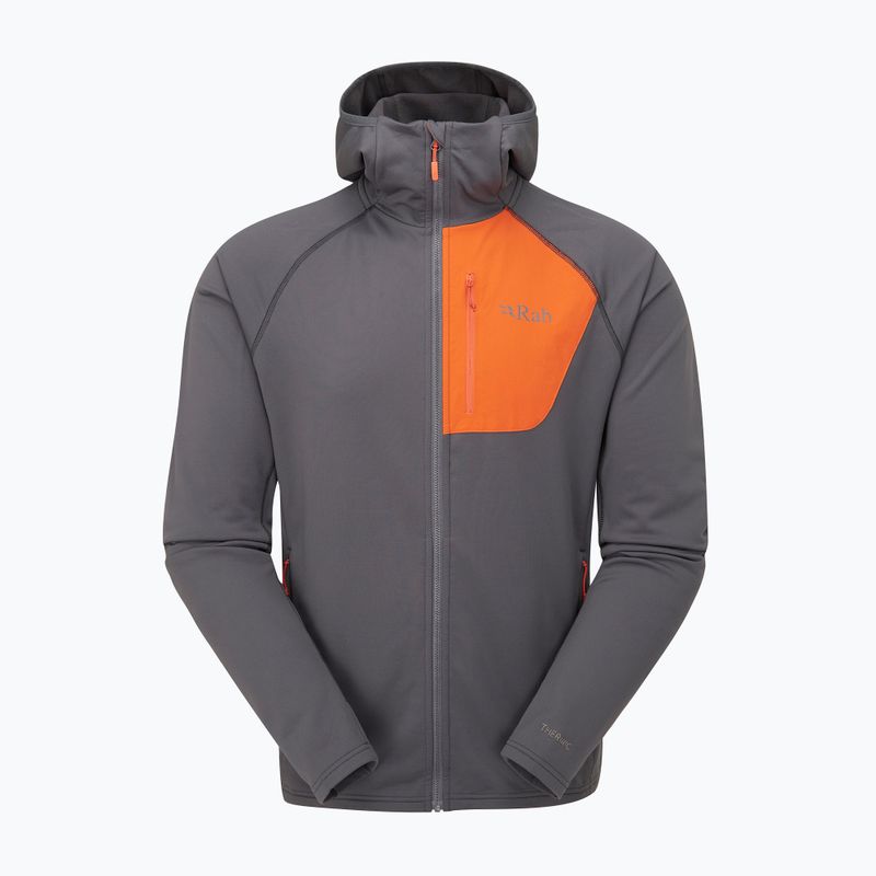 Pánská mikina Rab Superflux Hoody graphene/firecracker 9