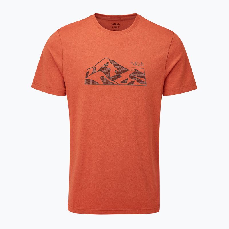 Pánské tričko Rab Mantle Mountain Tee red clay 5