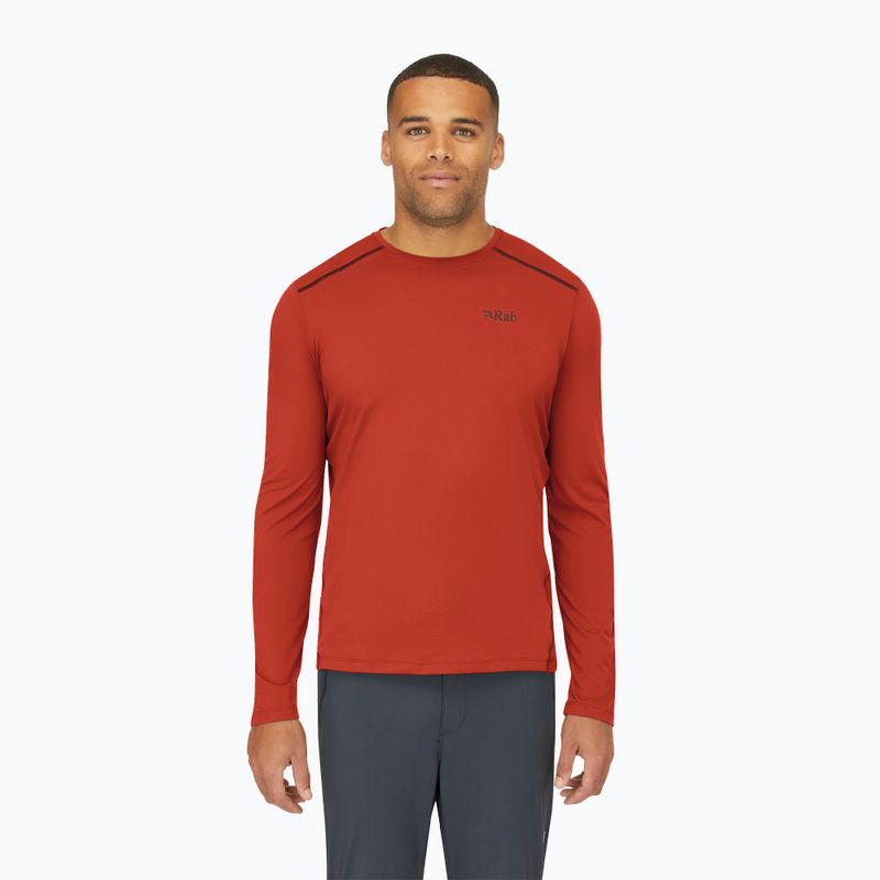 Pánské tričko longsleeve  Rab Force tuscan Longsleeve red