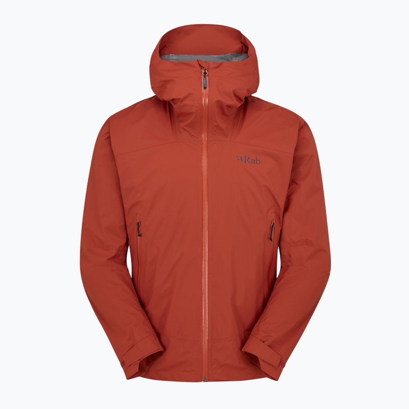 Pánská bunda do deště Rab Downpour Light tuscan red 2