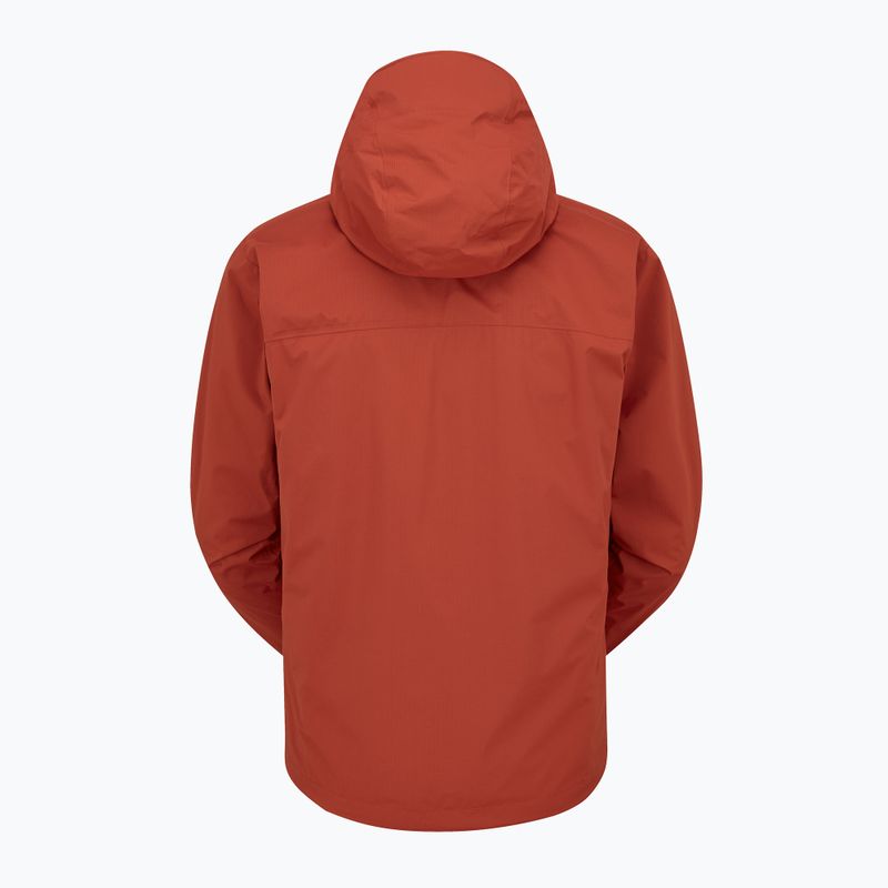 Pánská bunda do deště Rab Downpour Light tuscan red 3