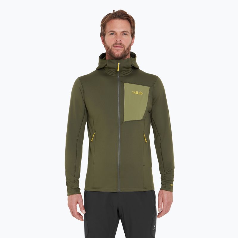 Pánská mikina Rab Superflux Hoody army QFG-13