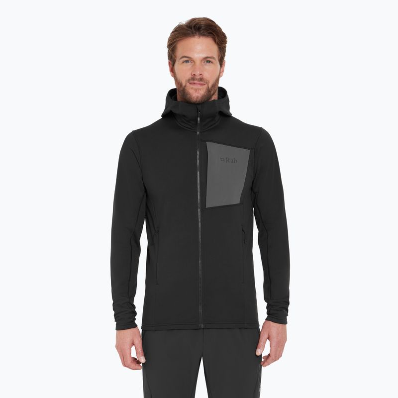 Pánská mikina Rab Superflux Hoody black QFG-13-BLK